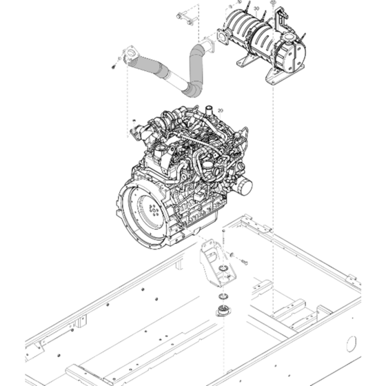 Engine Set Assembly for Atlas Copco XATS 138 Kd Compressors (from s/n APP999999 onwards)