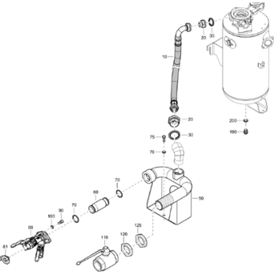 Air Outlet-1 Assembly for Atlas Copco XATS 138 Kd Compressors (from s/n APP999999 onwards)