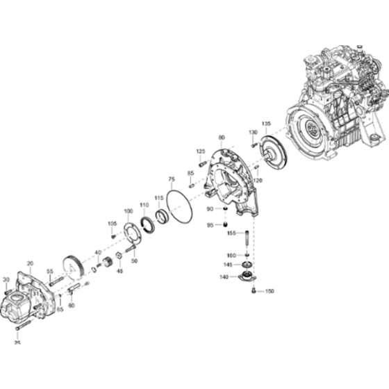 Compressor Drive Assembly for Atlas Copco XATS 68 Kd Compressors (from s/n APP437379 onwards)