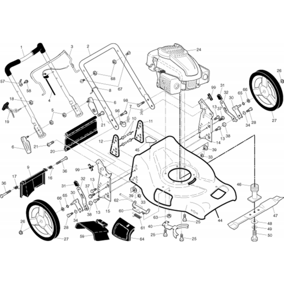 Frame Assembly for Husqvarna XT721 F Consumer Lawn Mower