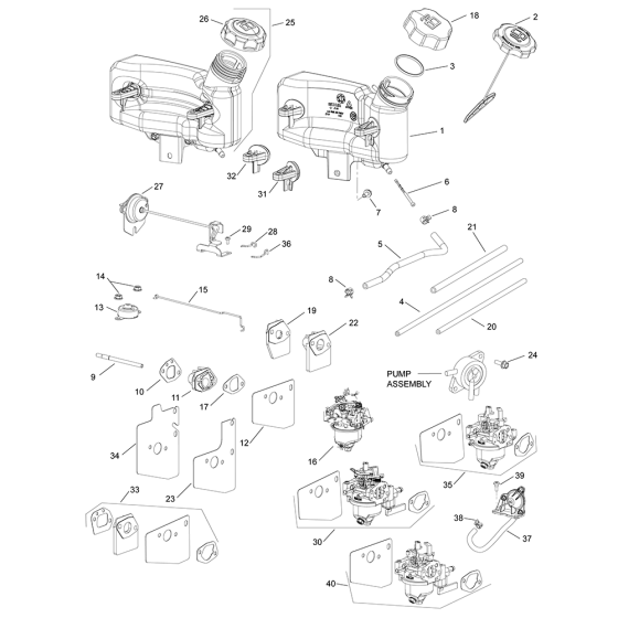 Fuel System for Kohler XTX675 Engines