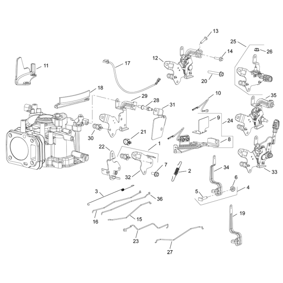 Engine Controls  for Kohler XTX675 Engines