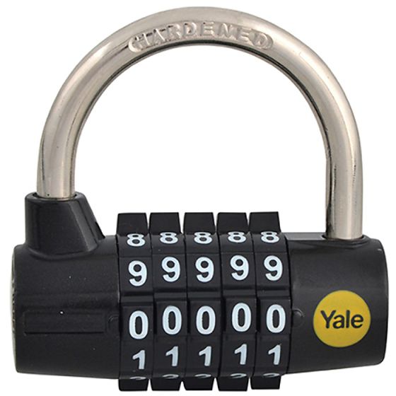 Y160 48mm Steel 5-Dial Combination Padlock by Yale Locks - Y160/48/123/1 ***Last Stock***