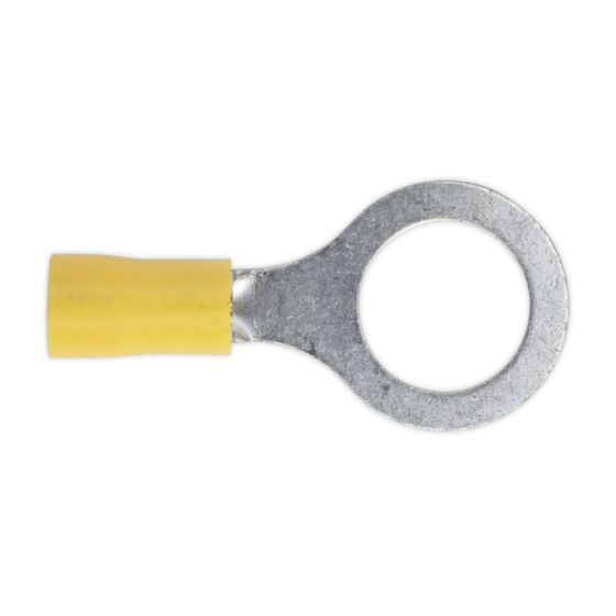 Easy-Entry Ring Terminal Dia.13mm (1/2") Yellow Pack of 100 Sealey Part No. YT17