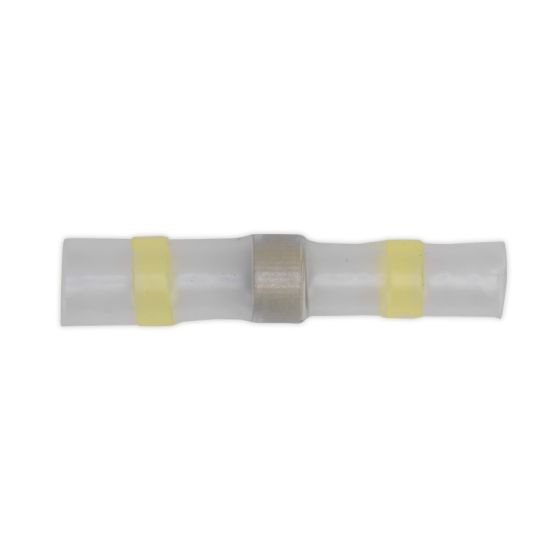 Heat Shrink Butt Connector Solder Terminal 12-10 AWG Yellow Pack of 25 Sealey Part No. YTSSB25