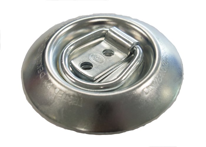 Round Surface-Mount Lashing Ring, Zinc Plated, 250kg, 3 x 6.5mm Fixings