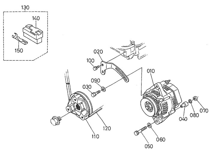 Pulley Assembly for Kubota DF752-E2 Engine