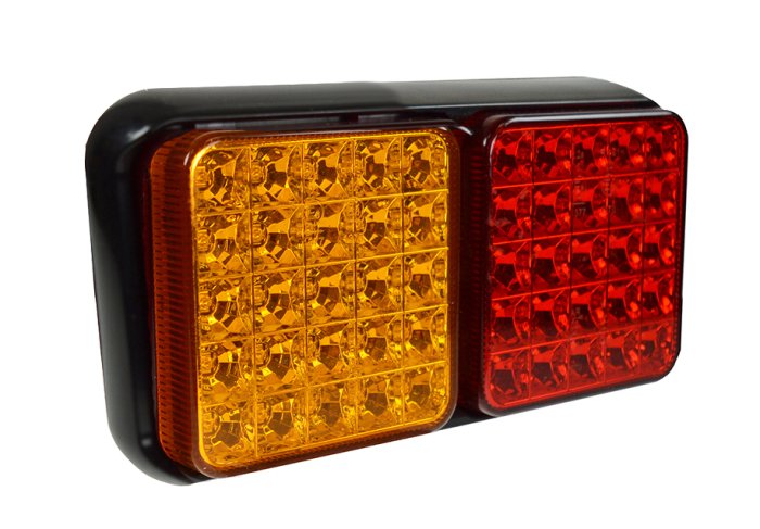 LED Double Module Trailer Lamp 10-30V, 80mm, Stop/Tail/Indicator