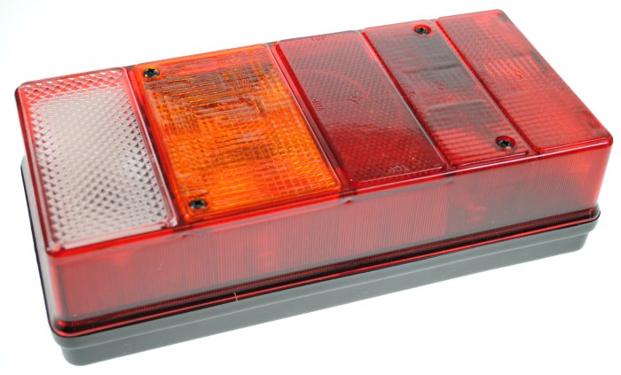 Rear Combination Bulb Lamp, 12V, AJBA, 6-Function, Spade Terminals