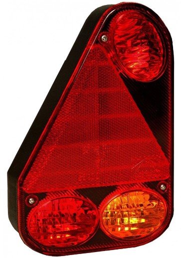 Trailer Rear Combination Lamp - Aspock Earpoint III LH, 12V Bulb, Fog