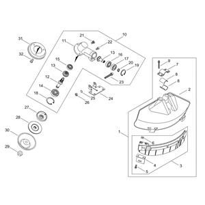 Gear Case & Shield for ECHO RM-4300