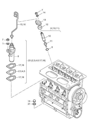 Inection Equipment Assembly for Hatz 2L40 Diesel Engine