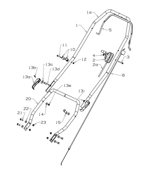 Handle Assembly for Masport 625AL
