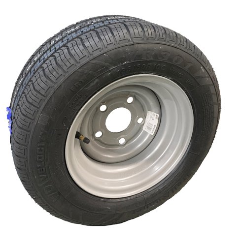 Wheel & Tyre 10in 195/55R10C, 5-Stud 112mm PCD, Silver (MP42216)