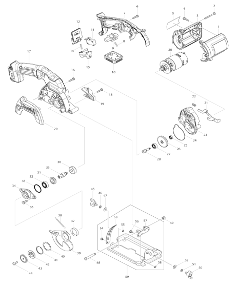 Makita HS301D Assembly