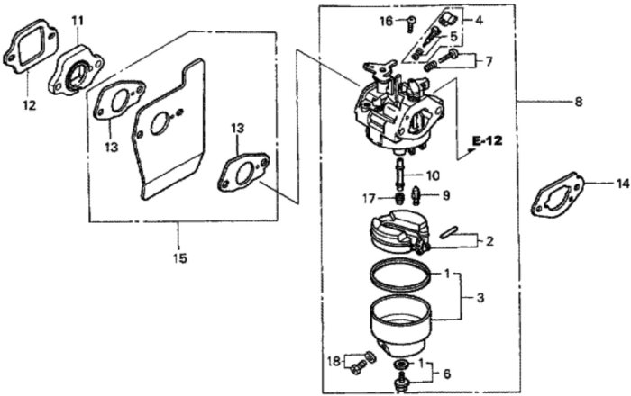 Carburettor for Honda HRG536C1
