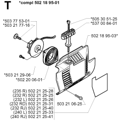 Starter Assembly for Husqvarna 232RJ