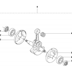 Crankshaft for Husqvarna 335 LX