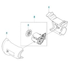 Fan Assembly for Husqvarna 550iBTX