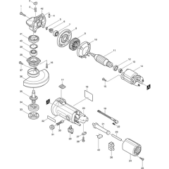 Makita 9527NB Main Assembly