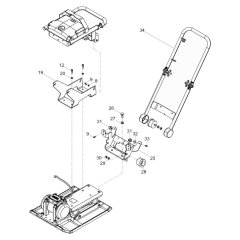 Handle Assembly for Wacker AP1840e