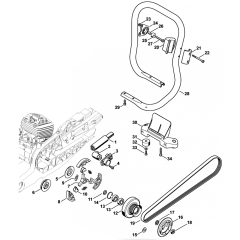 Tensioner & Clutch for Stihl TS800