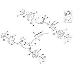 Chassis for Stihl RM 248.0 Mower