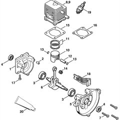 Crankcase & Cylinder for Stihl FR85