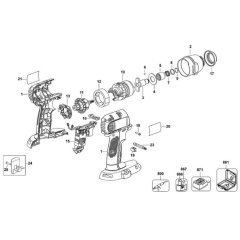 DeWalt DC827C2 Main Assembly