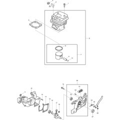 Cylinder & Piston for Makita DCS430-38