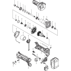 Makita DGD800RFE Assembly