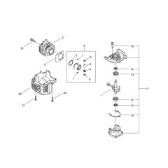 Cylinder, Crankcase, Piston