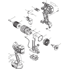 Main Assembly for Makita DHP459SFE