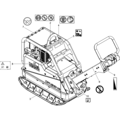 Labels Assembly for Wacker DPU5545H