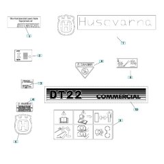 Husqvarna DT22H5NRA Decals