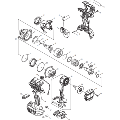 Makita DTW281Z Main Assembly