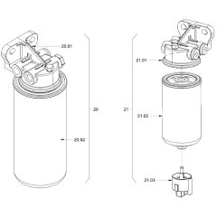 Fuel Filter Assembly for Hamm