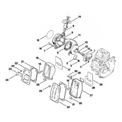 Stihl FS81 FS86 Starter Muffler