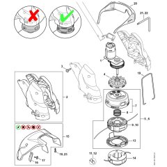 Motor & Cutting Head for Stihl FSA 57