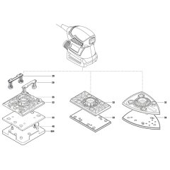 Bosch GSS 160-1 A Sander Assembly