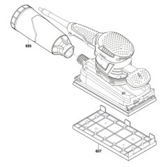 Bosch GSS 280 AVE Sander Assembly