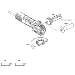 Main Assembly for Bosch GWX 750-115