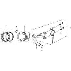 Piston Assembly for Honda GX200