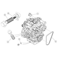 Diesel Engine Assembly for Nifty Lift HR28 SP85 4X4 Access Platforms