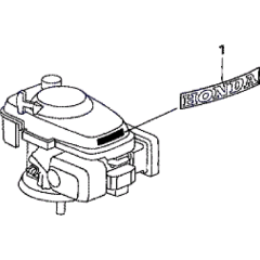 Label Decal Assembly for Honda