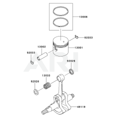 Piston & Crankshaft for KCS600A