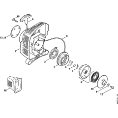 Rewind Starter for Stihl KM55