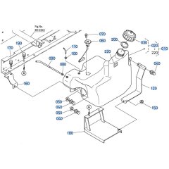 Fuel Tank Assembly for Kubota F3680 Front-Mount Mower