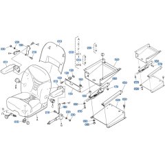 Seat Assembly for Kubota F3680 Front-Mount Mower