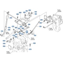 Lift Lever Assembly for Kubota F3680 Front-Mount Mower